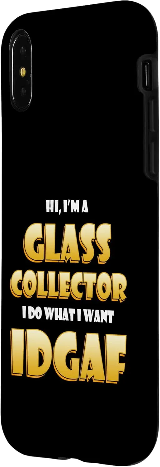 iPhone X/XS Glass Collector IDGAF Meme Functional Glass or Murrine Glass Case