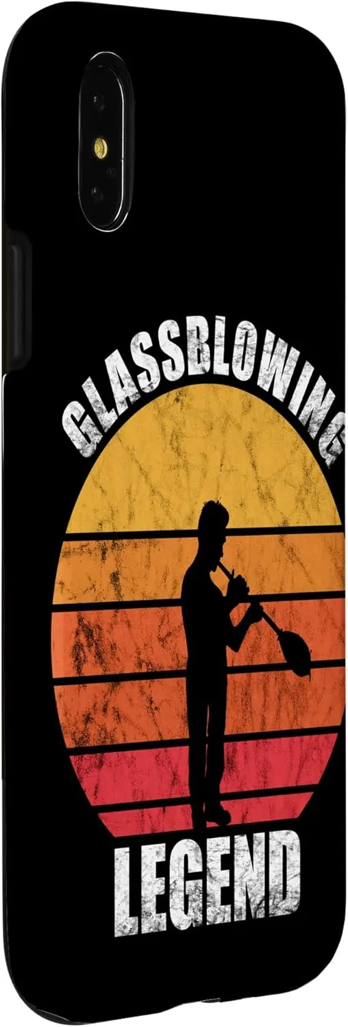 iPhone X/XS Glassblower Retro Vintage Glassblowing Legend Sunset Glass Case