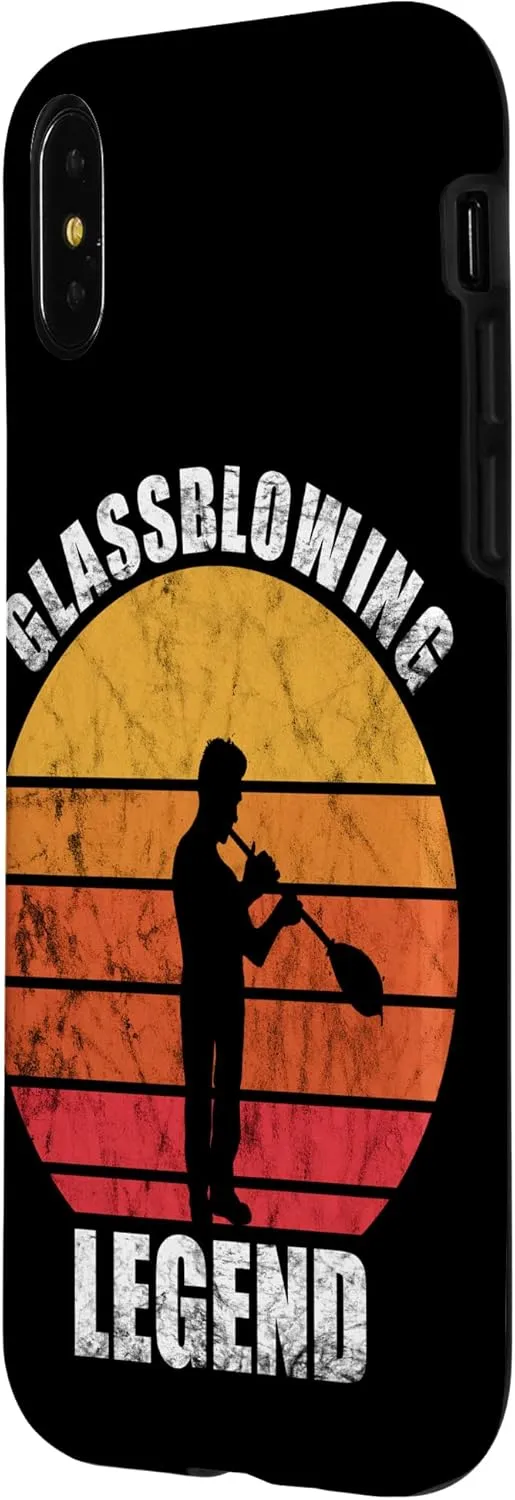 iPhone X/XS Glassblower Retro Vintage Glassblowing Legend Sunset Glass Case