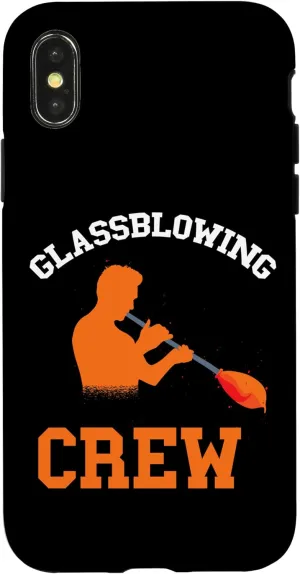 iPhone X/XS Glassblowing Crew Blowing Team Glassblower Bllowpipe Glass Case