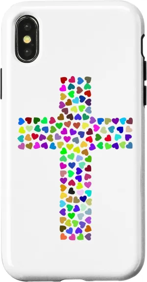 iPhone X/XS Jesus Cross Christian Religion God Colorful Stained Glass Case