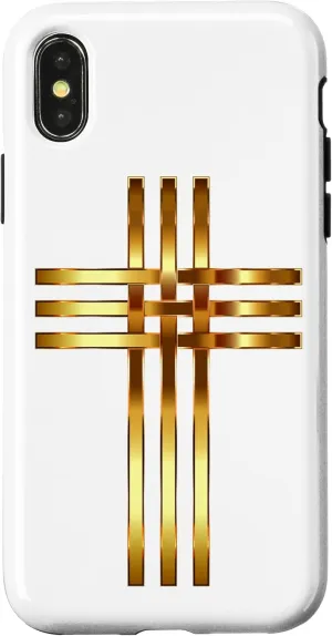 iPhone X/XS Jesus Cross Christian Religion God Colorful Stained Glass Case