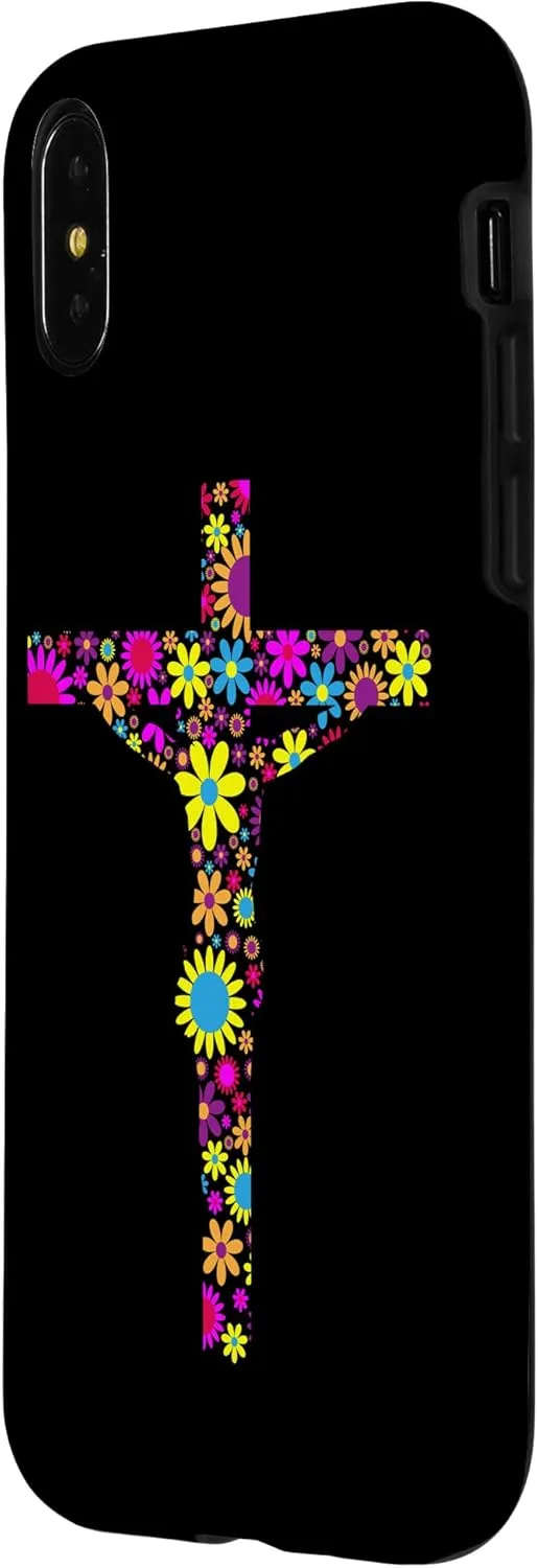 iPhone X/XS Jesus Cross Christian Religion God Colorful Stained Glass Case