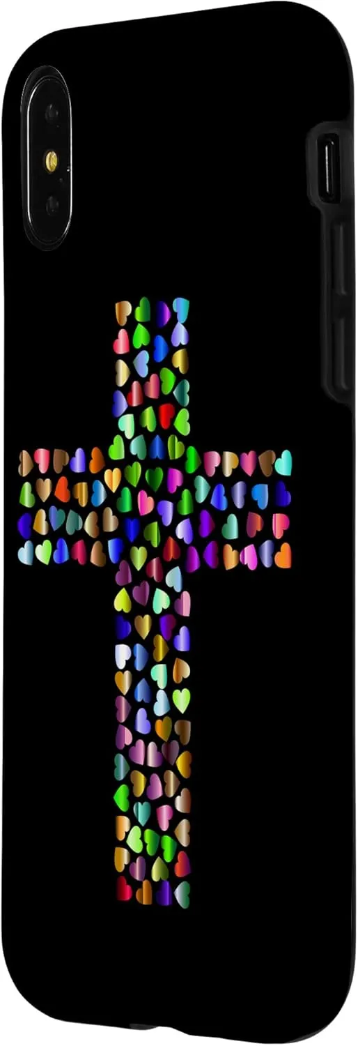 iPhone X/XS Jesus Cross Christian Religion God Colorful Stained Glass Case