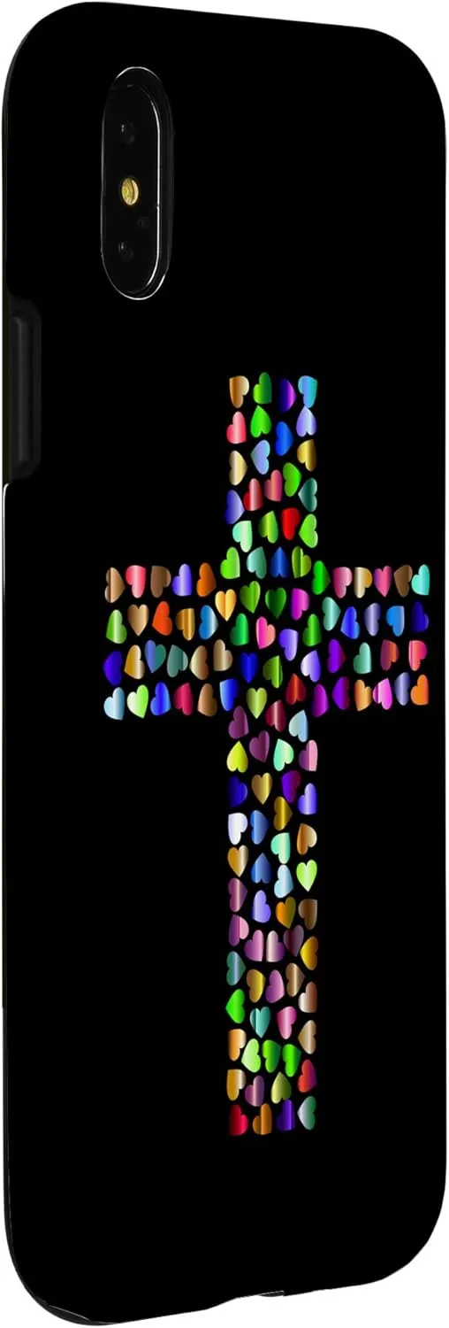 iPhone X/XS Jesus Cross Christian Religion God Colorful Stained Glass Case