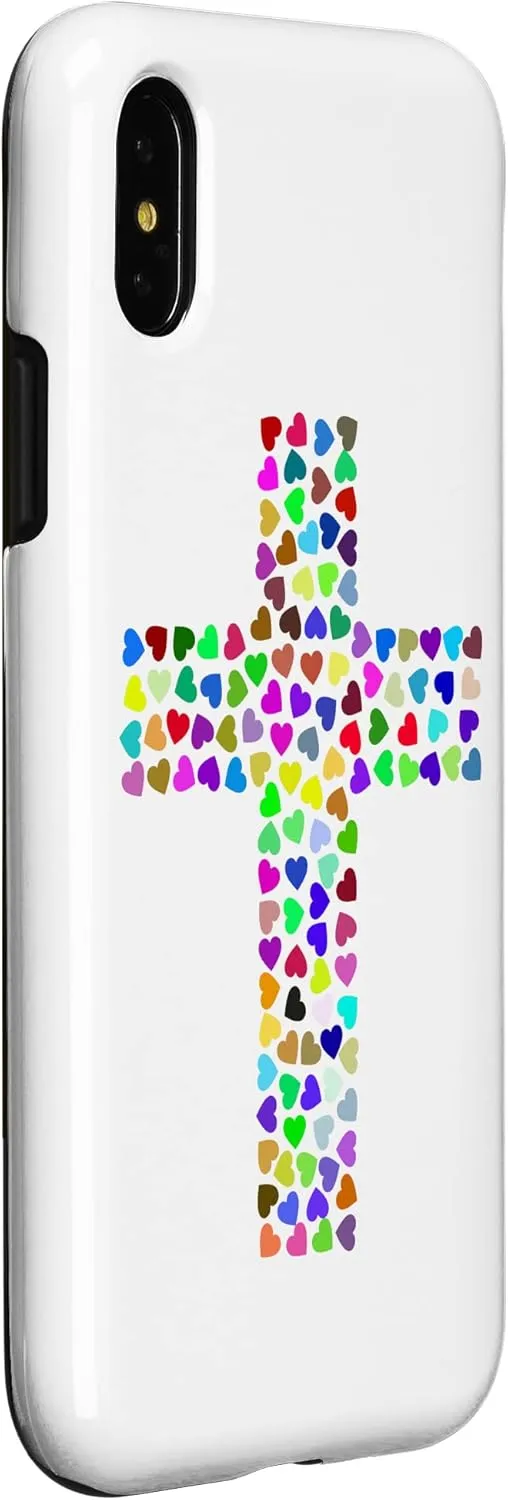 iPhone X/XS Jesus Cross Christian Religion God Colorful Stained Glass Case