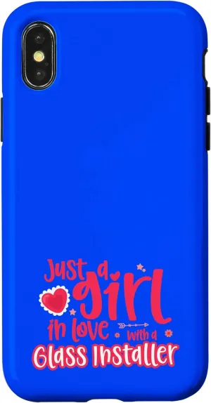 iPhone X/XS Just a Girl in Love with a Glass Installer Case