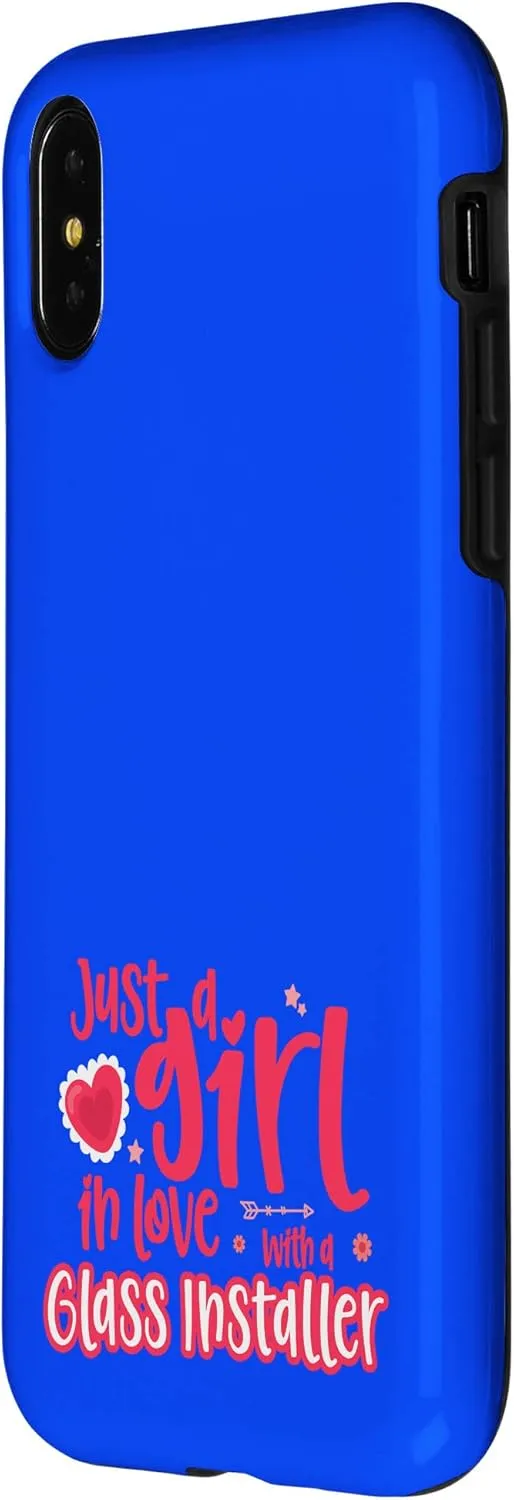 iPhone X/XS Just a Girl in Love with a Glass Installer Case
