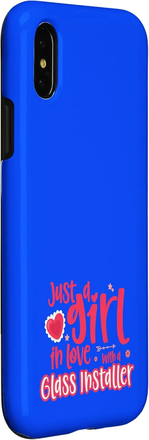 iPhone X/XS Just a Girl in Love with a Glass Installer Case