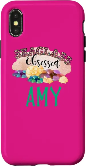 iPhone X/XS Sea Glass Collector Name Amy Case