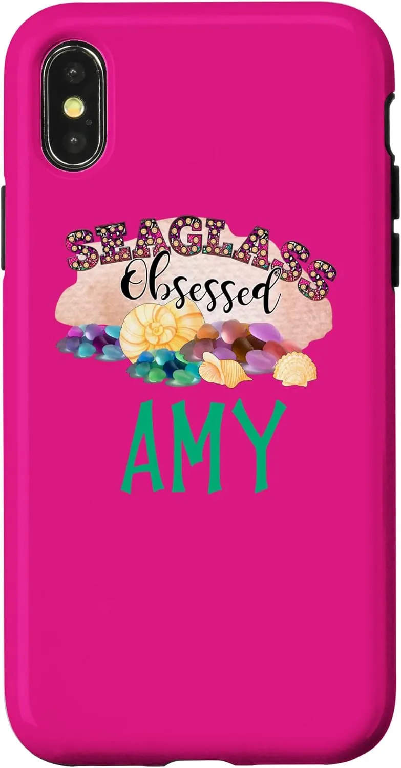 iPhone X/XS Sea Glass Collector Name Amy Case