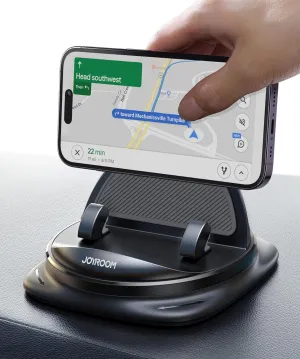 JOYROOM Phone Holders for Your Car, 360 Rotatable Cell Phone Car Mount Adjustable Spring Design Dashboard Phone Mount for Car, One-Hand Operation for iPhone 16 pro Samsung S25 All 4-7" Phones