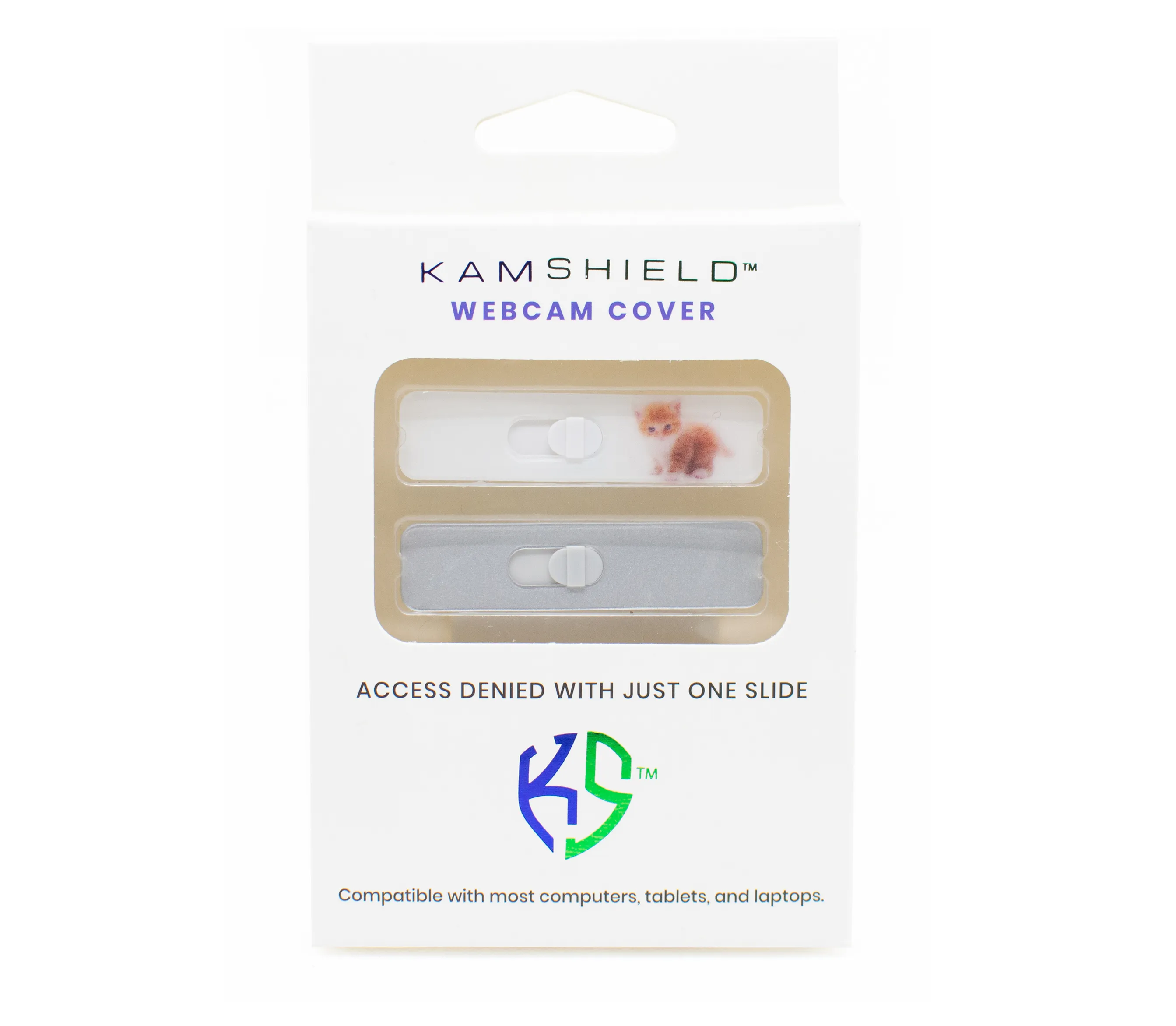 Kamshield Webcam Cover | Kitty   Silver