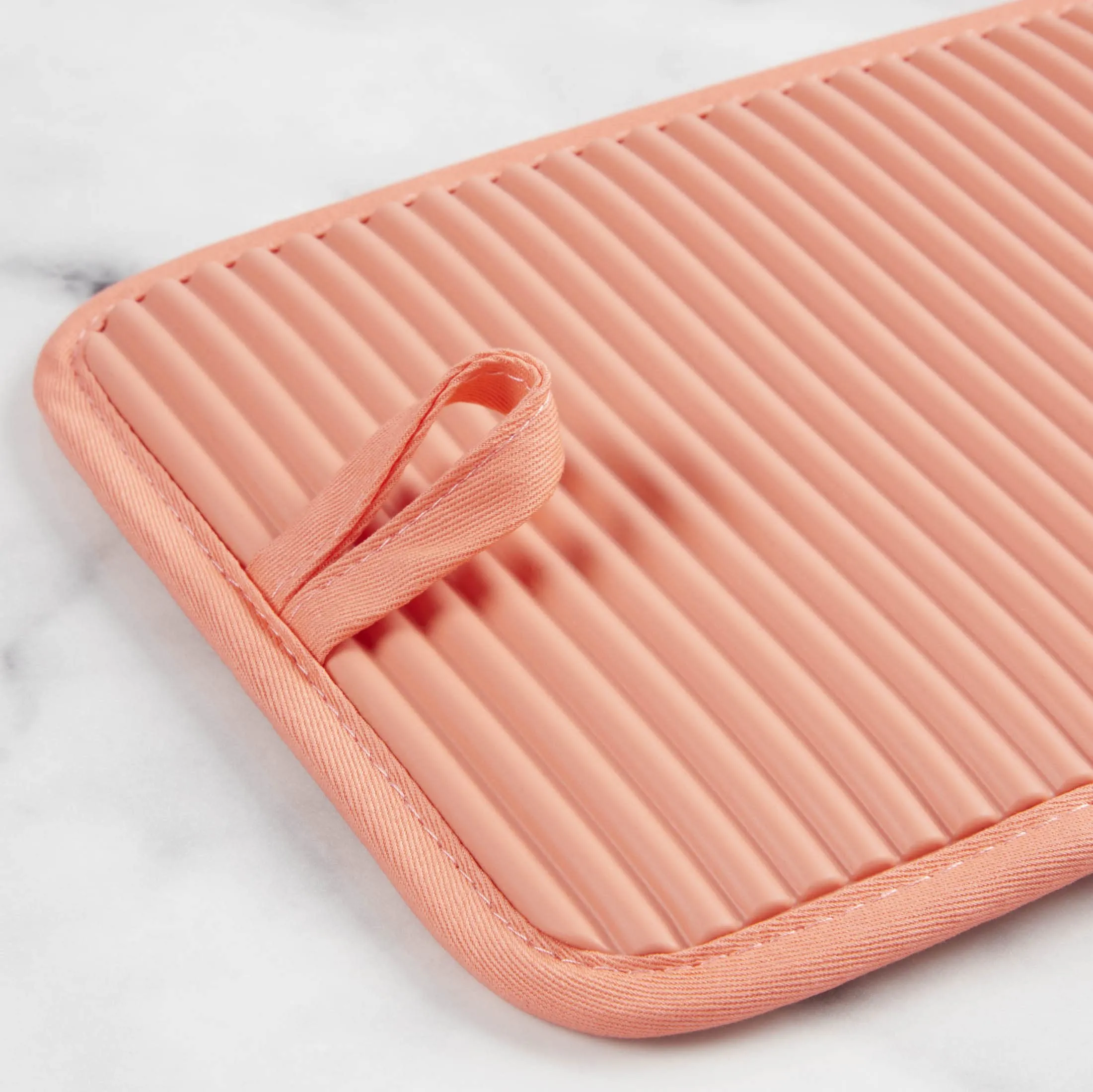 KitchenAid Ribbed Soft Silicone Water Resistant Pot Holder Set, Milkshake , 2 Piece Set, 7"x9"