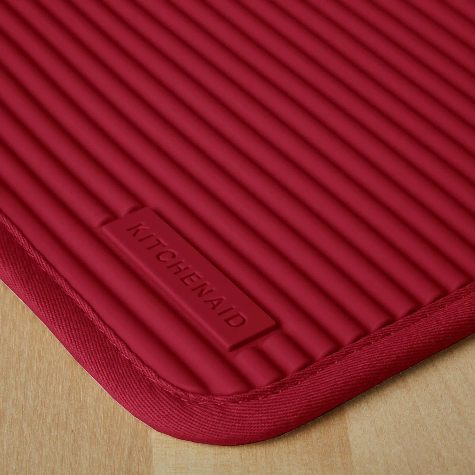 KitchenAid Ribbed Soft Silicone Water Resistant Pot Holder Set, Milkshake , 2 Piece Set, 7"x9"