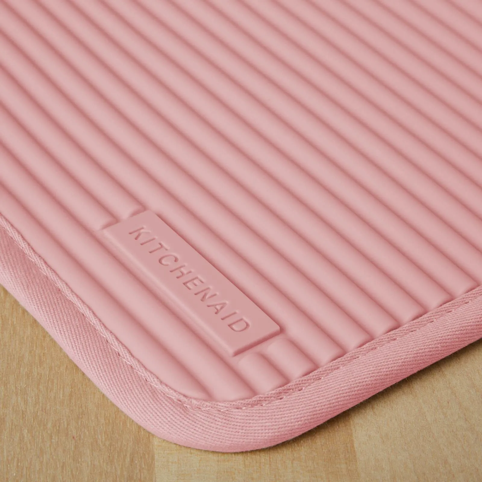 KitchenAid Ribbed Soft Silicone Water Resistant Pot Holder Set, Milkshake , 2 Piece Set, 7"x9"