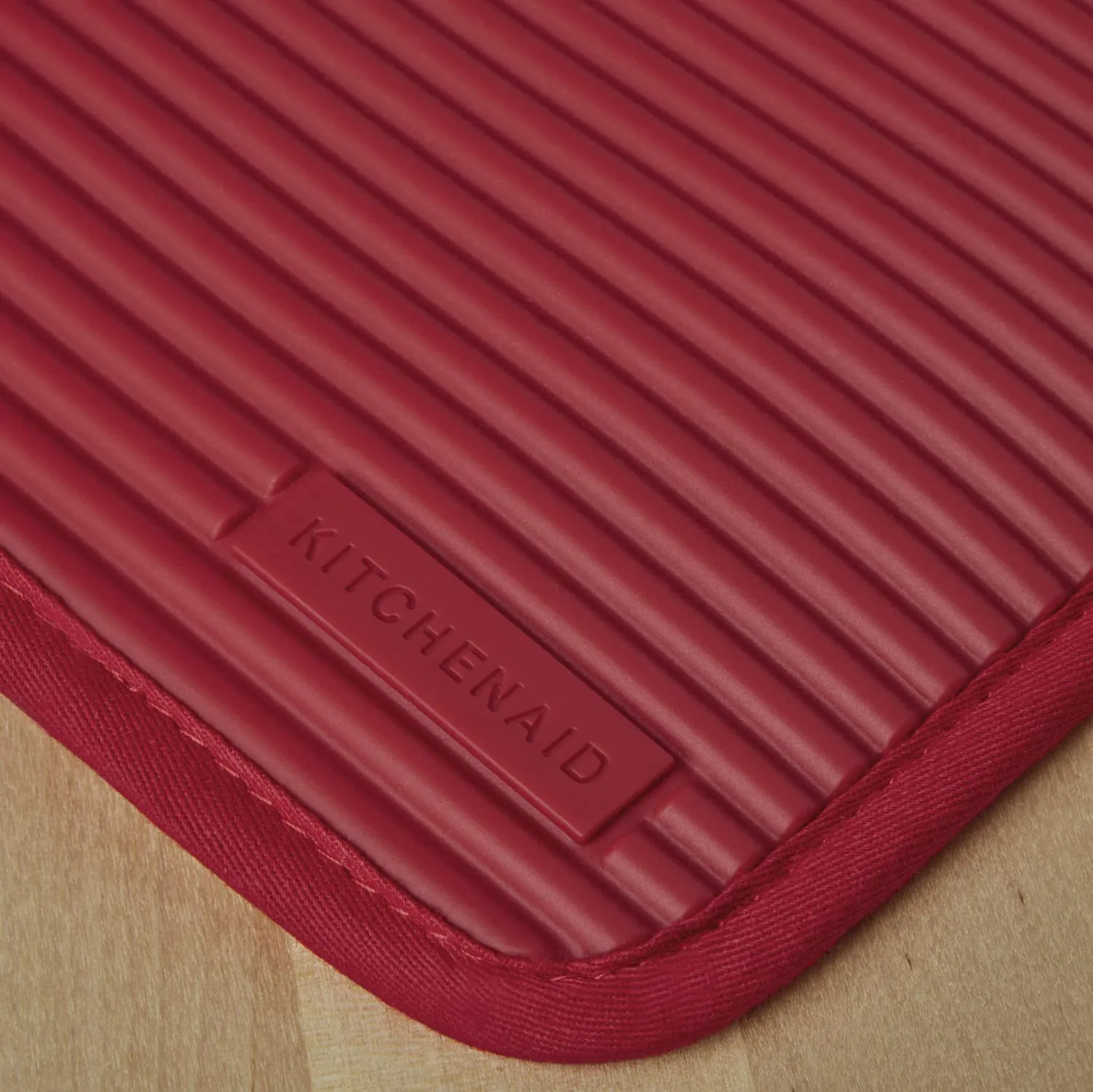 KitchenAid Ribbed Soft Silicone Water Resistant Pot Holder Set, Milkshake , 2 Piece Set, 7"x9"