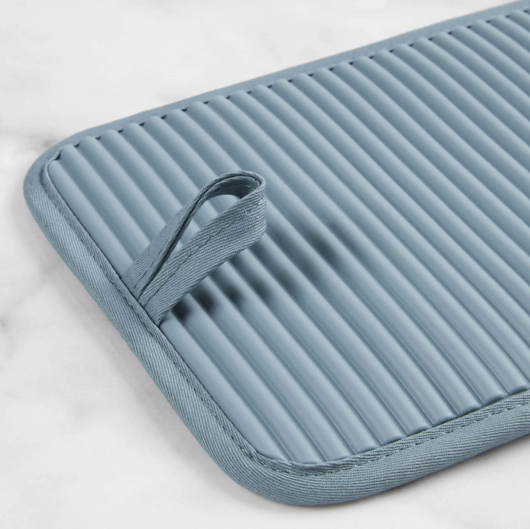 KitchenAid Ribbed Soft Silicone Water Resistant Pot Holder Set, Milkshake , 2 Piece Set, 7"x9"