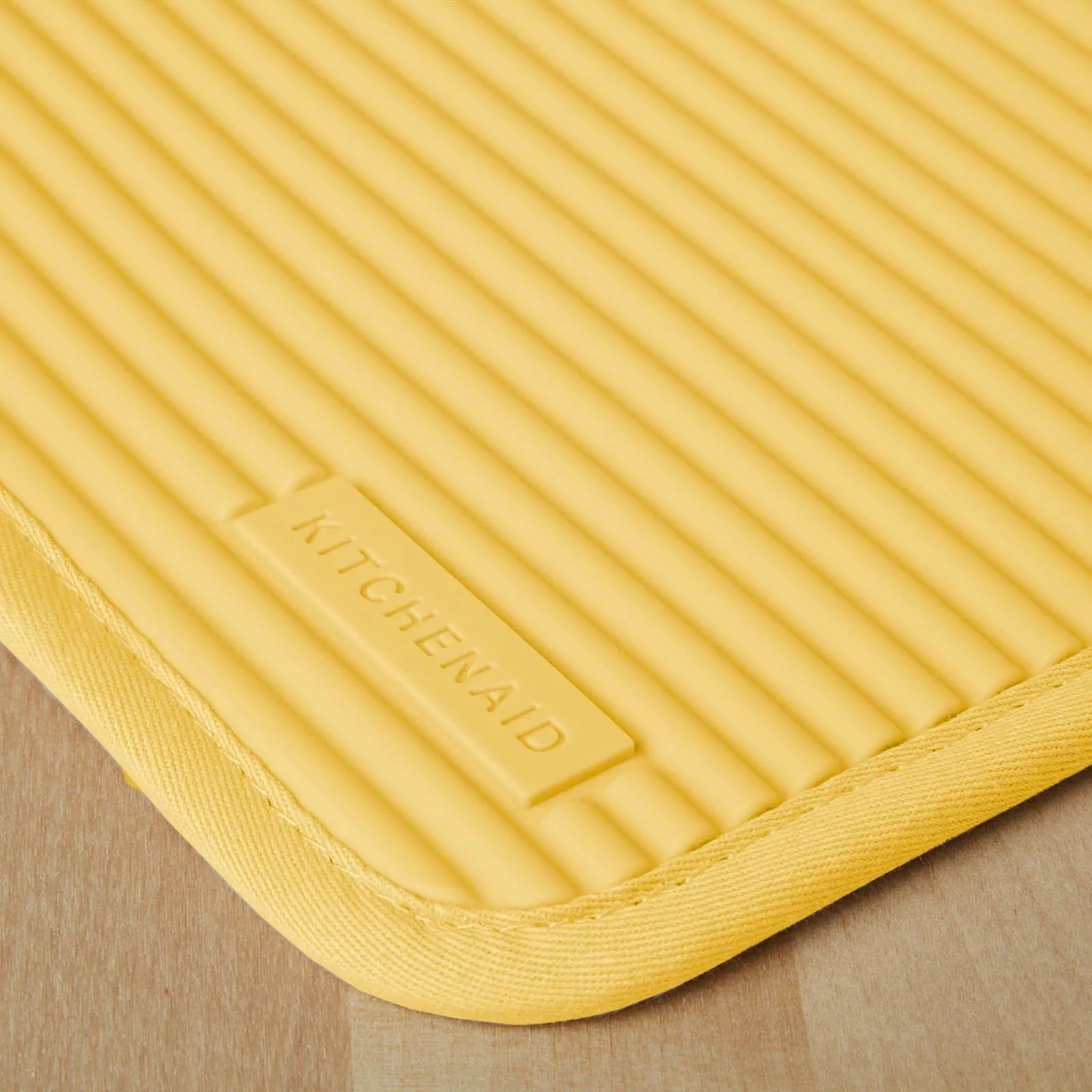 KitchenAid Ribbed Soft Silicone Water Resistant Pot Holder Set, Milkshake , 2 Piece Set, 7"x9"