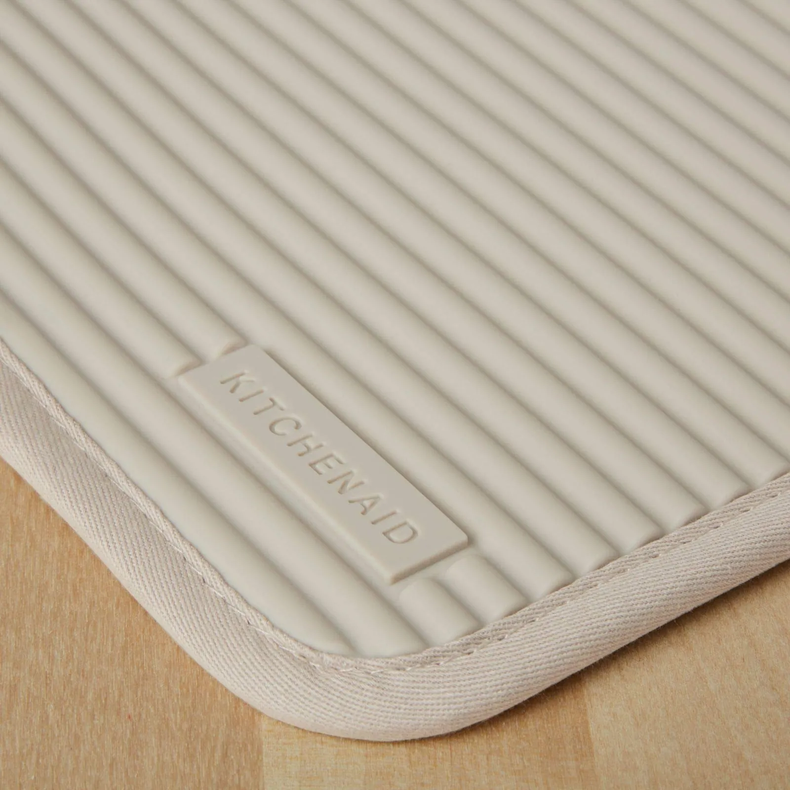 KitchenAid Ribbed Soft Silicone Water Resistant Pot Holder Set, Milkshake , 2 Piece Set, 7"x9"