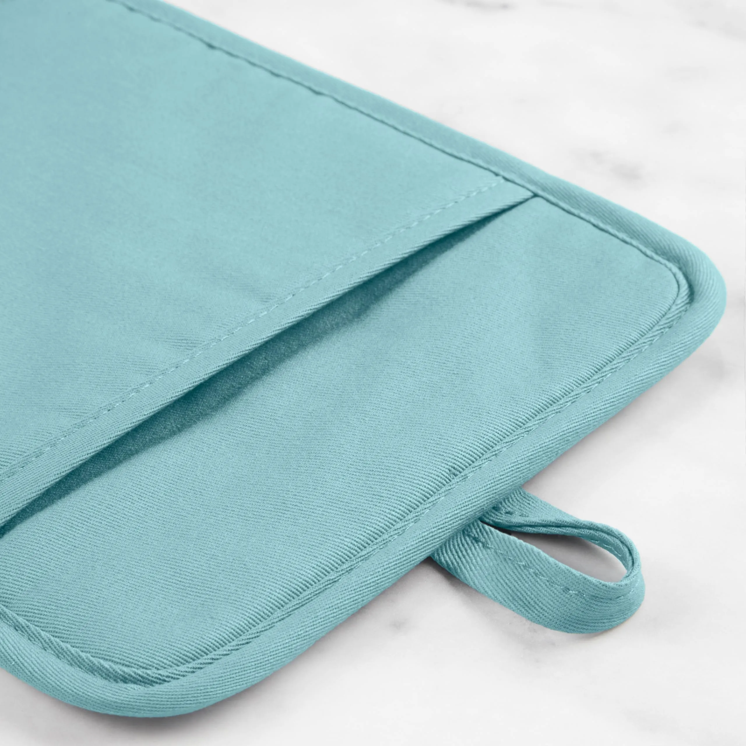 KitchenAid Ribbed Soft Silicone Water Resistant Pot Holder Set, Milkshake , 2 Piece Set, 7"x9"