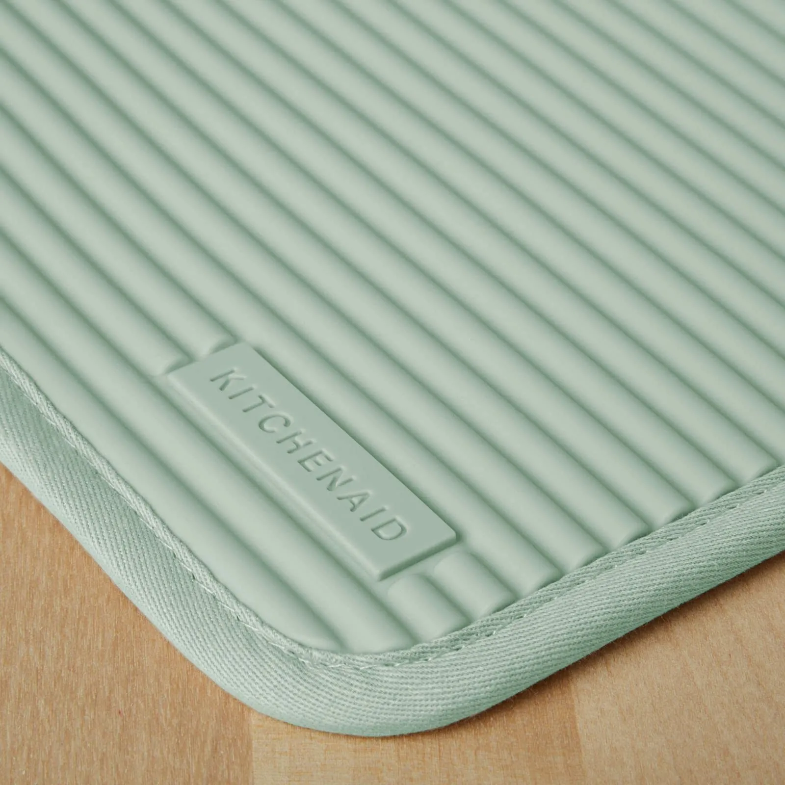 KitchenAid Ribbed Soft Silicone Water Resistant Pot Holder Set, Milkshake , 2 Piece Set, 7"x9"