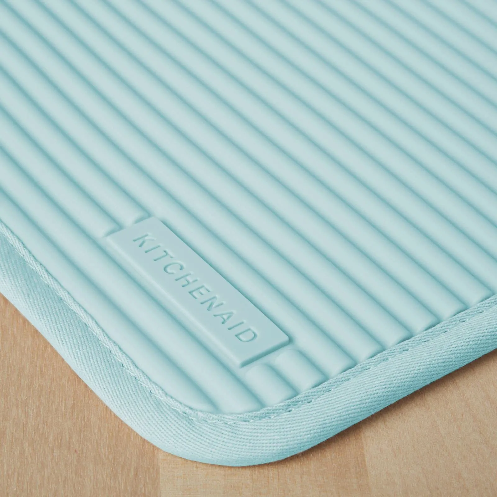 KitchenAid Ribbed Soft Silicone Water Resistant Pot Holder Set, Milkshake , 2 Piece Set, 7"x9"