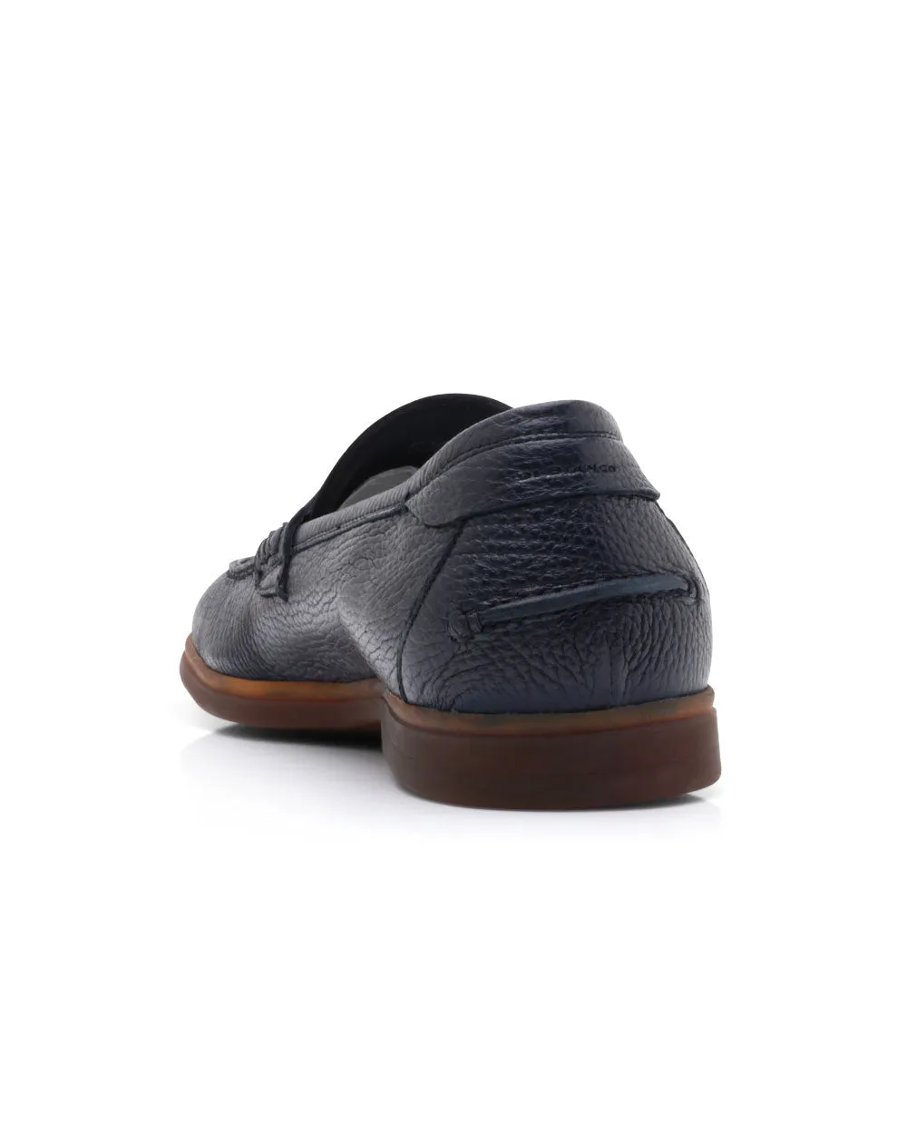 Leather Penny Loafer in Midnight Blue
