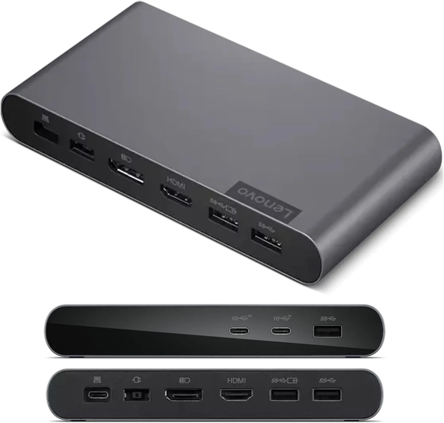 Lenovo Docking Station USB-C Universal Business Dock  Dual Display (1 DP 1.4 & 1 HDMI 2.0)  65W Charging for Laptop (90W Power Adapter Included)  3X USB-A & 2X USB-C Ports  Windows Compatible