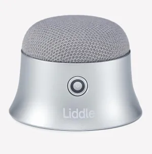 Liddle Speaker Pro - Magnetic PortableBluetooth Speaker with Microphone for iPhone 12/13/14/15/16-5W Wireless Audio, 8-Hour Battery, Water-Resistant - Magnetic Attach to Anywhere (Silver)