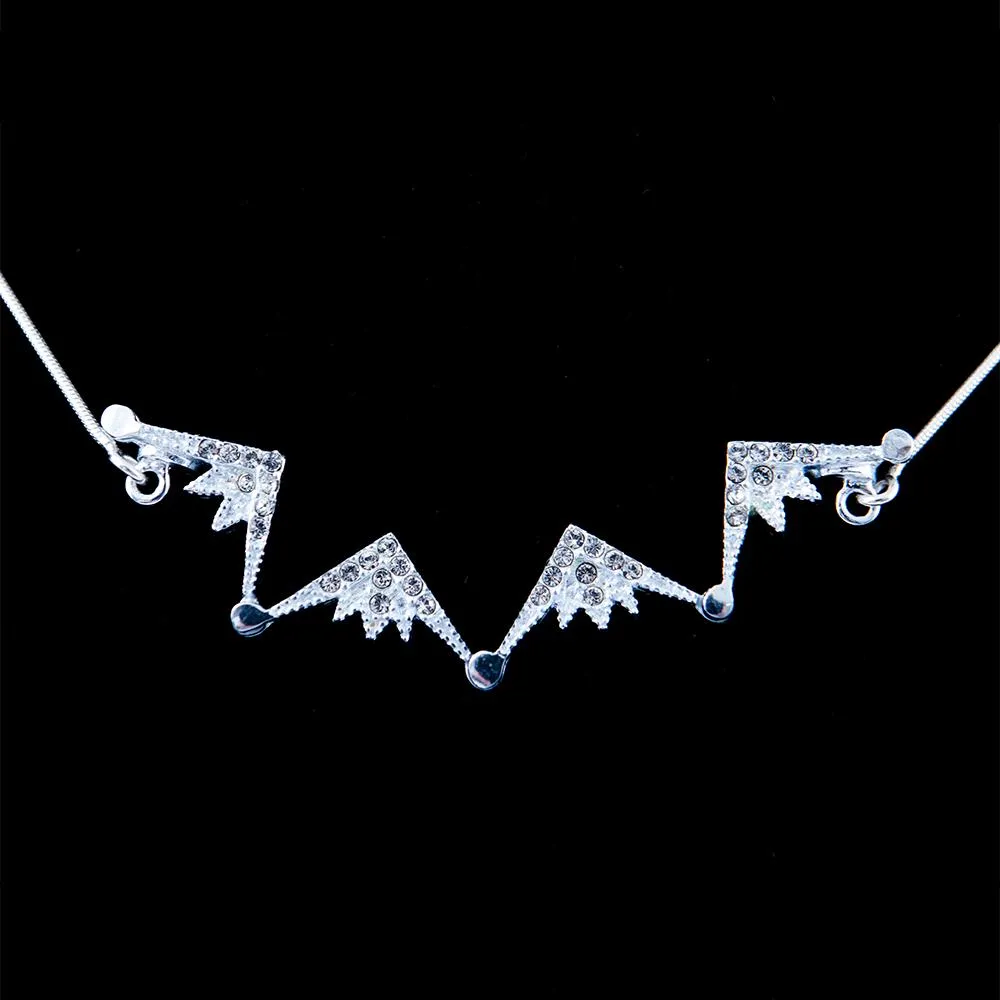 Magnetic Star of Bethlehem Necklace with White Gemstones