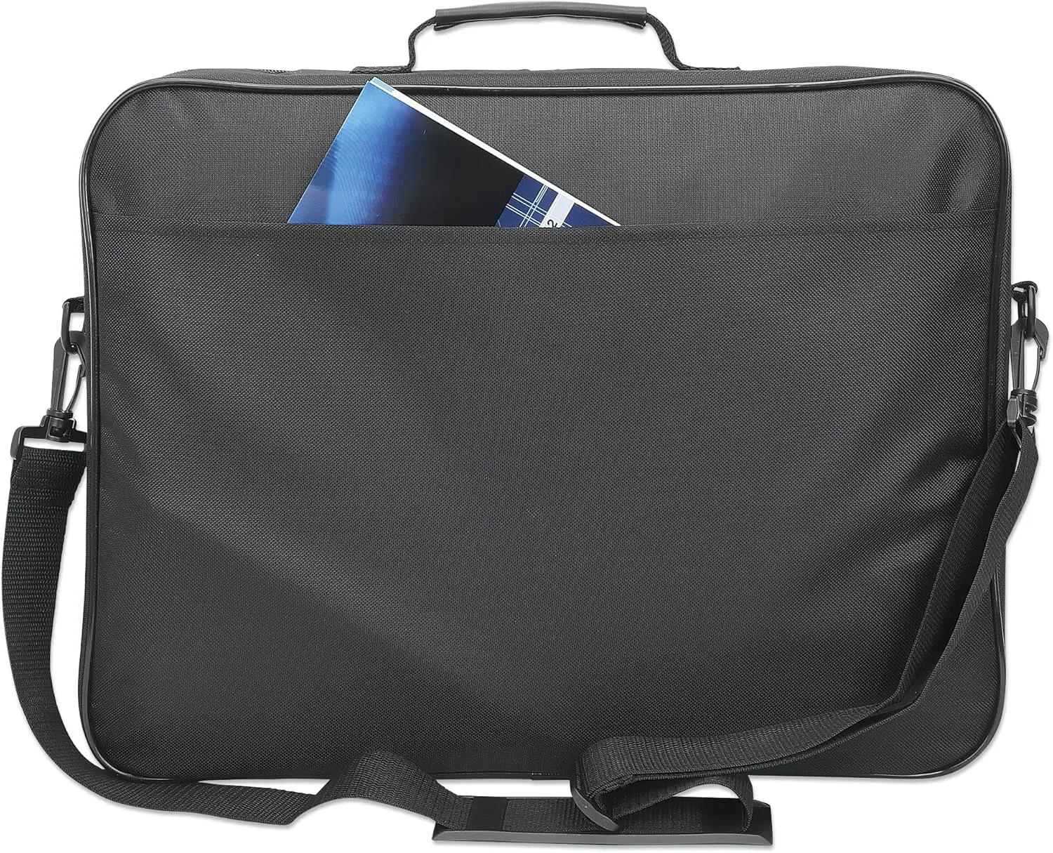 MANHATTAN Laptop Shoulder Bag Carrying Case  Slim Briefcase Style, Clamshell Opening, Padded Compartments3 Yr Mfg Warranty
