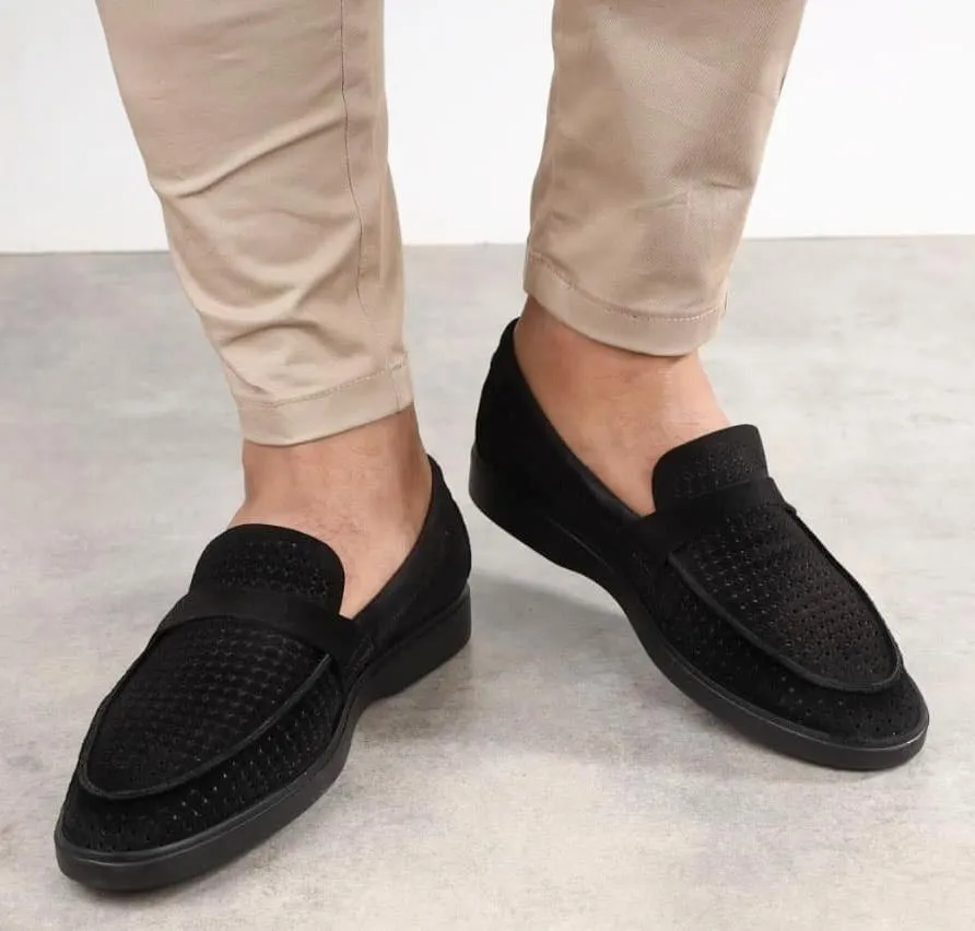 Men's Casual Slip-On Loafers Summer shoes / Black