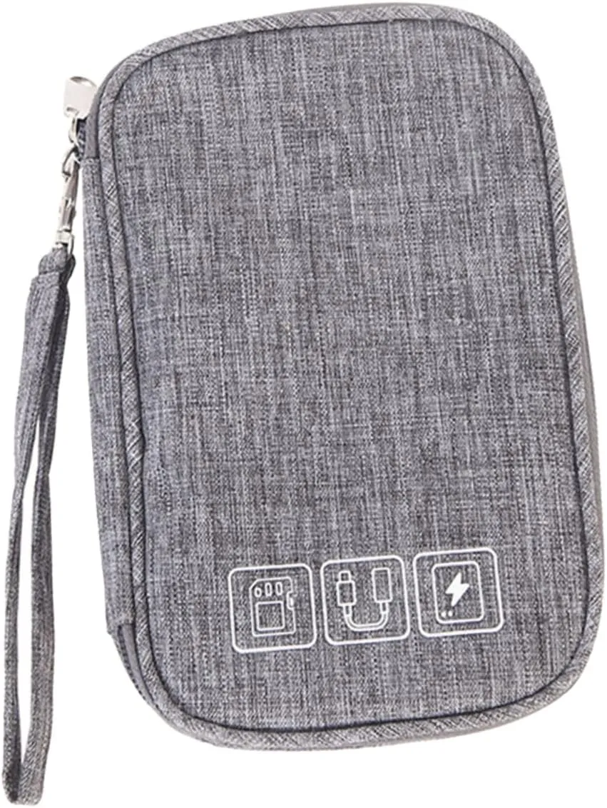 Mini Multi-functional Digital Bag Polyester Cable Case for Electronics Drive Cellphone Charger Storage