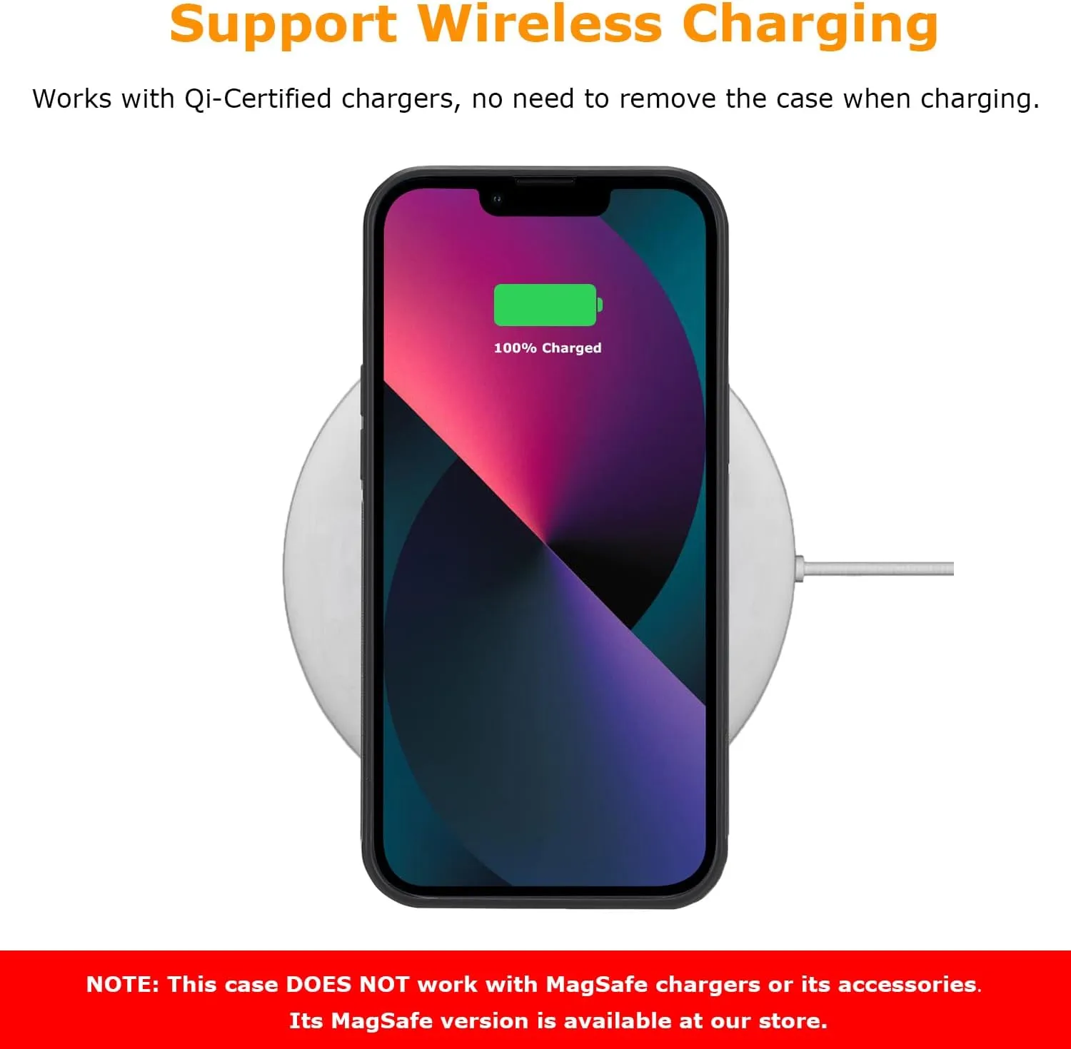 molzar Grip Series for iPhone 13 Case with Real Forged Carbon Fiber, Built-in Metal Plate for Magnetic Mount, Works with Qi-Certified Chargers, Glossy Black/Forged
