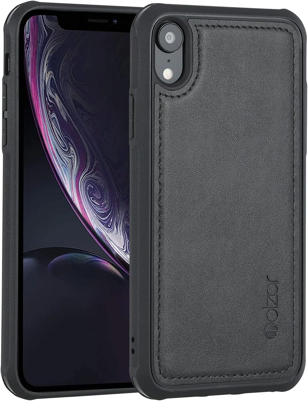 molzar MAG Series for iPhone XR Case, Built-in Metal Plate for Magnetic Mount, Works with Qi-Certified Chargers, Compatible with iPhone XR, Black