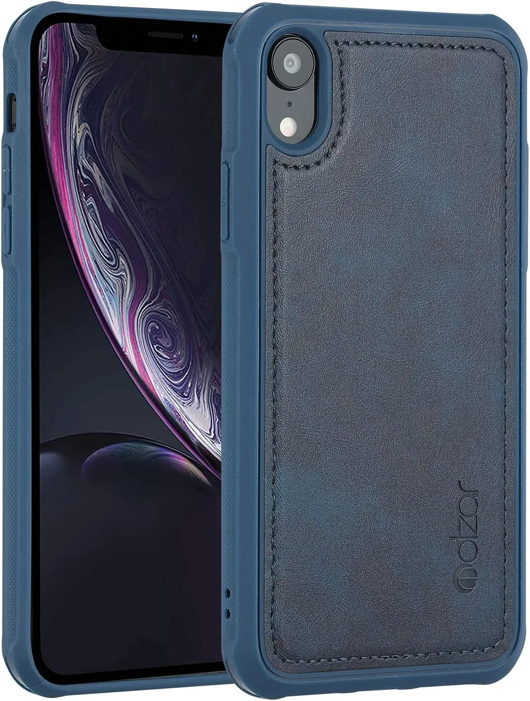 molzar MAG Series for iPhone XR Case, Built-in Metal Plate for Magnetic Mount, Works with Qi-Certified Chargers, Compatible with iPhone XR, Blue