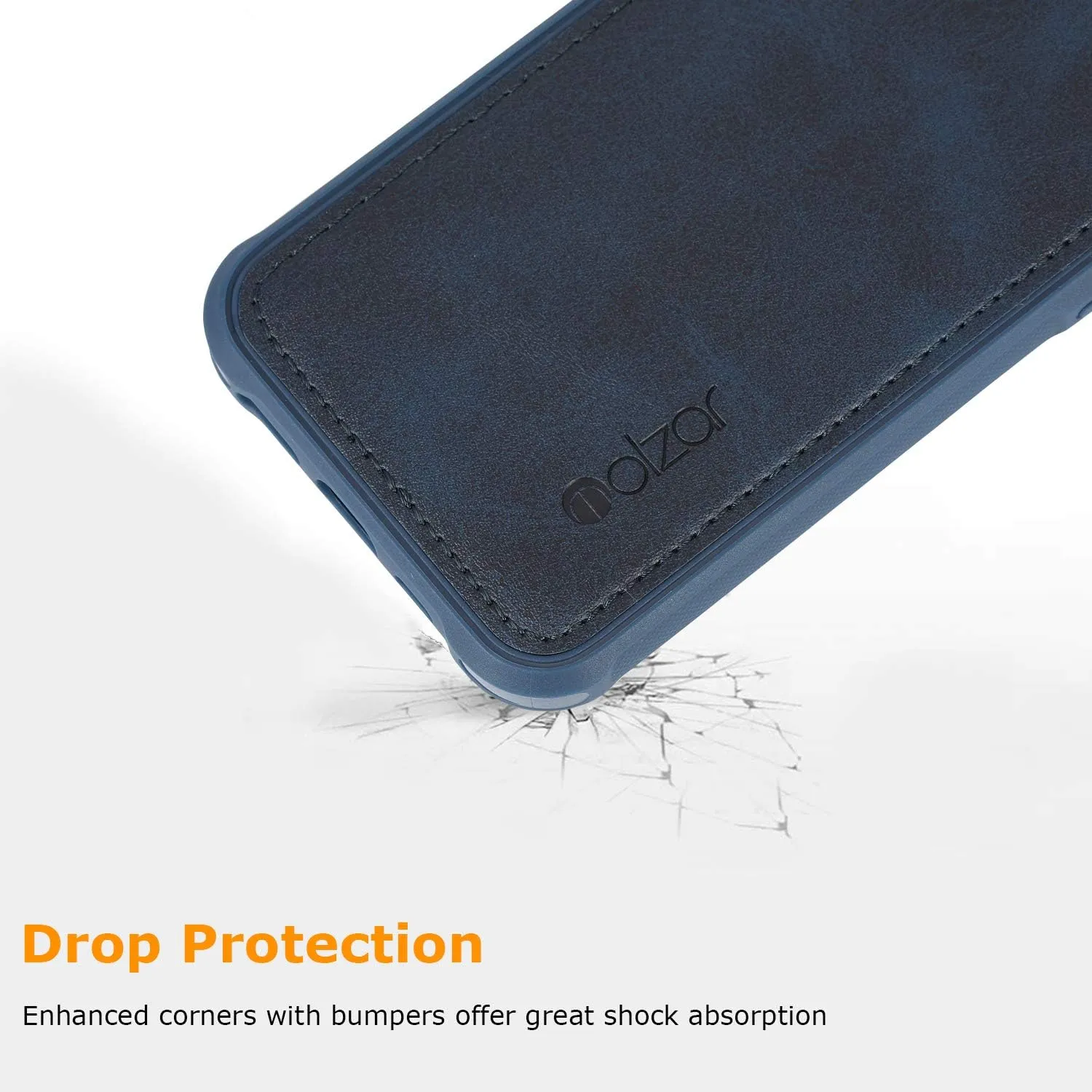 molzar MAG Series for iPhone XR Case, Built-in Metal Plate for Magnetic Mount, Works with Qi-Certified Chargers, Compatible with iPhone XR, Blue