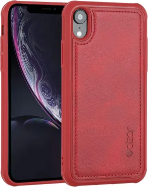 molzar MAG Series for iPhone XR Case, Built-in Metal Plate for Magnetic Mount, Works with Qi-Certified Chargers, Compatible with iPhone XR, Red