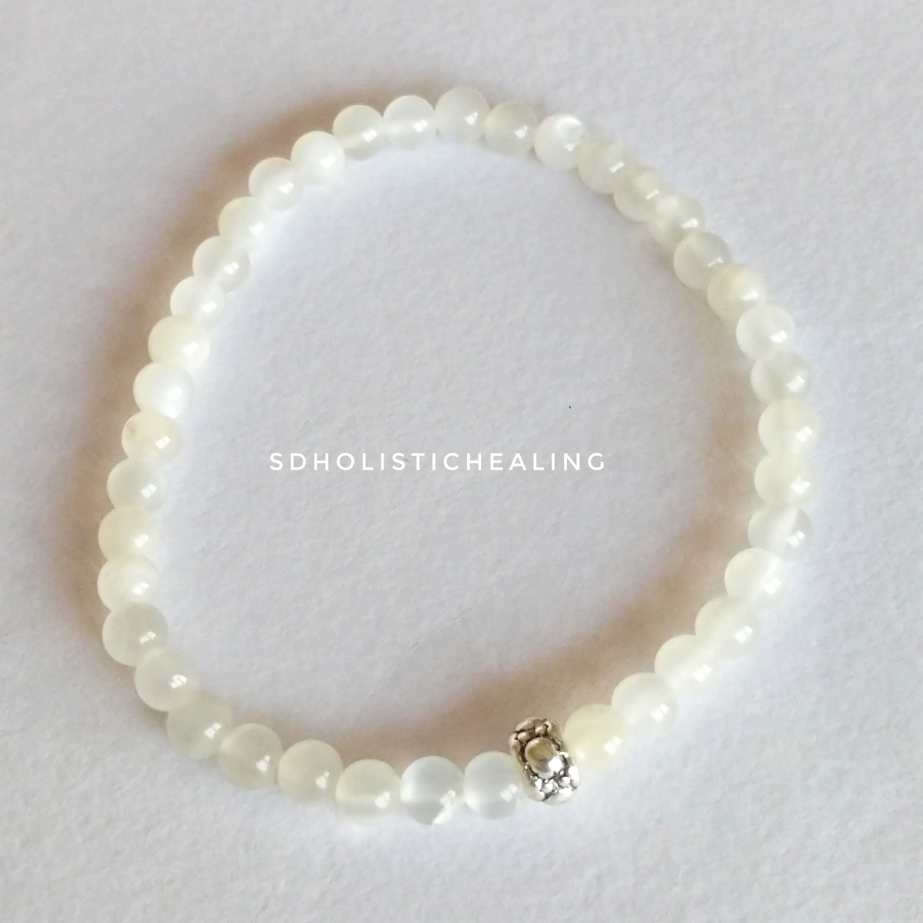 Moonstone Skinny Bracelet 4mm