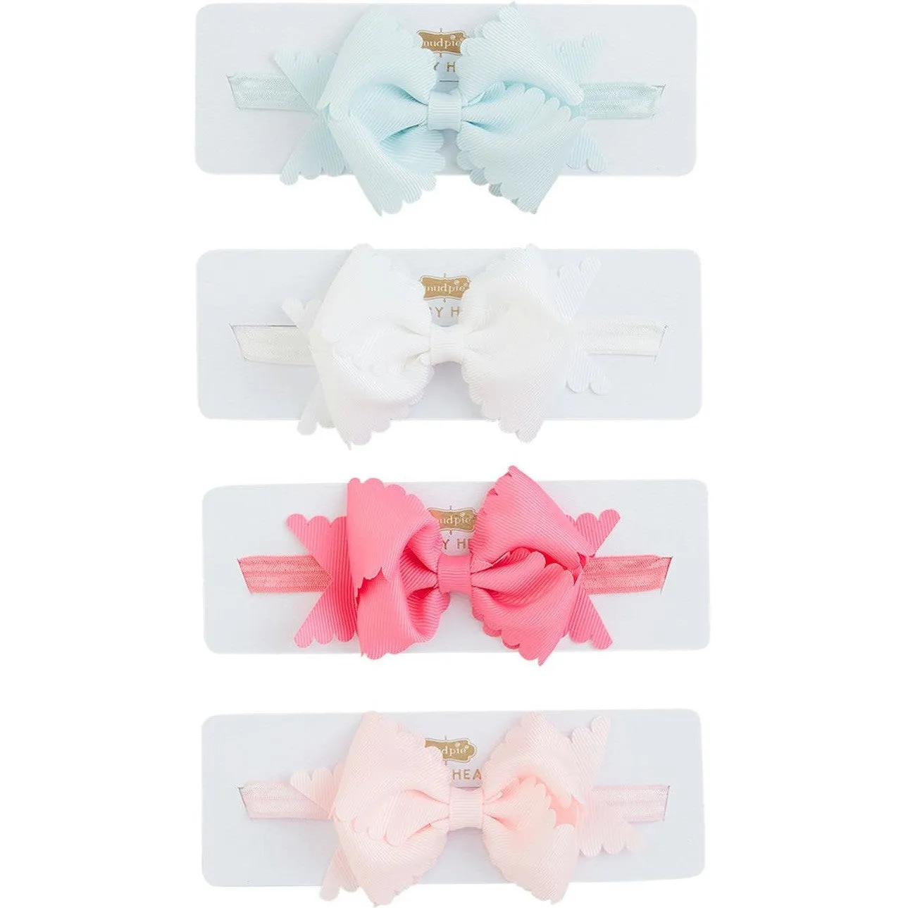 Mud Pie Scallop Bow Headbands