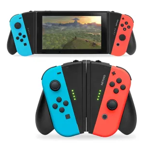 Nitho V-Grip Handle Compatible with Switch Joy-Con Controllers, 30 Degrees V-Shape Grip Comfort Design, Handheld Remote Joystick with 2 Playing Modes, as Console Grip or Joy-Grip