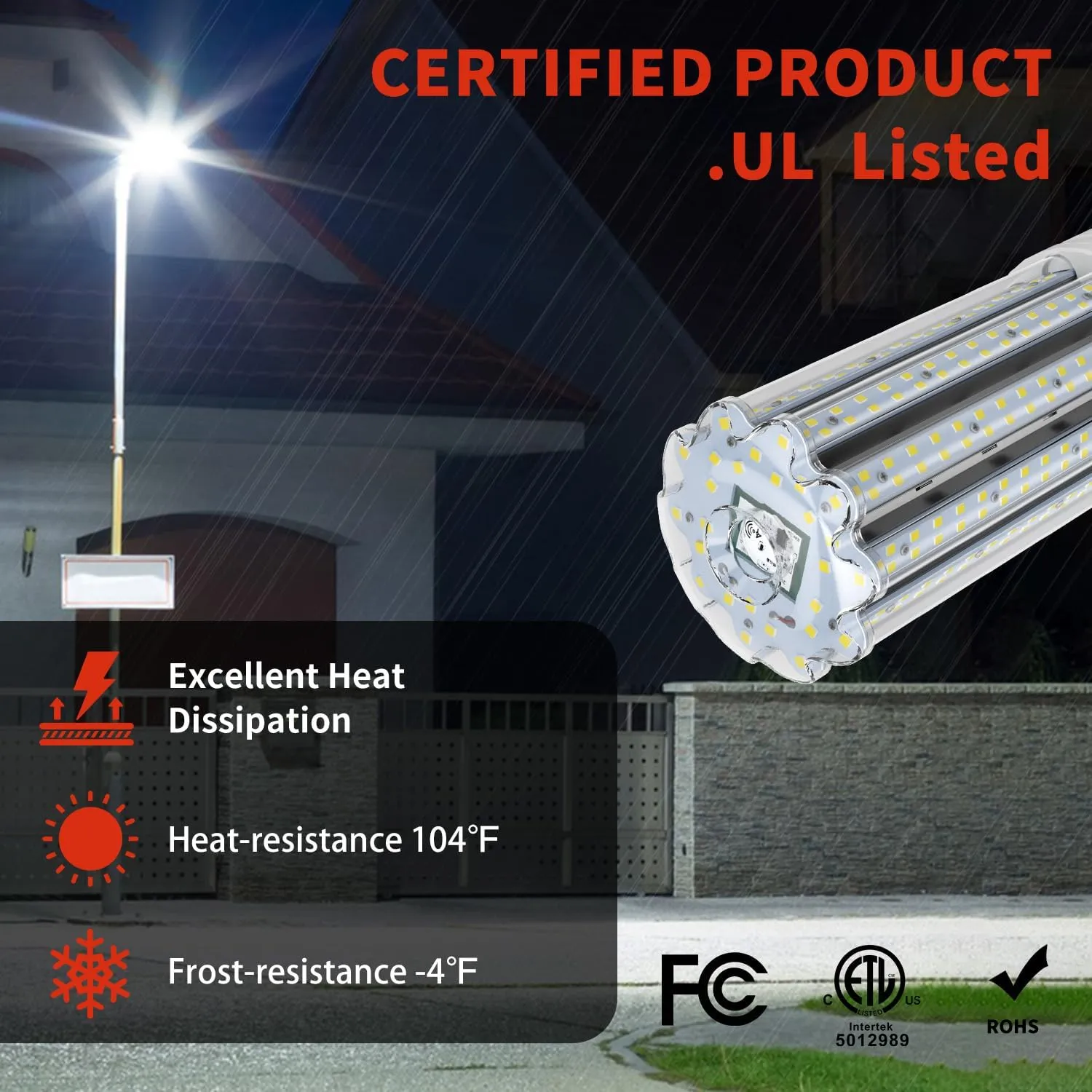NS 100W Smart LED Bulb with Motion & Dusk-to-Dawn Sensor (16,000LM 5000K | CRI 90 | Flicker-Free) - E26/E39 Base - A19 Shape Aluminum Cooling Core - ETL Certified for Outdoor Security