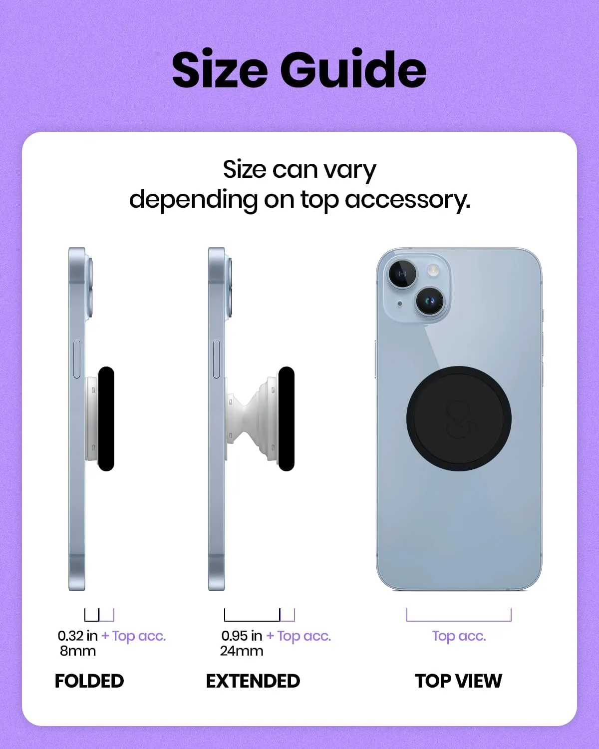 OnTheGrip Cute Natural Seashell Design Round Shape Collapsible Mobile Phone Grip Stand Holder for Smartphone Tablet Cell Phone Accessory (Crme)