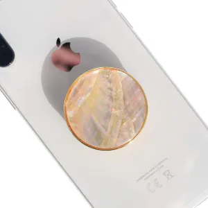 OnTheGrip Cute Natural Seashell Design Round Shape Collapsible Mobile Phone Grip Stand Holder for Smartphone Tablet Cell Phone Accessory (Crme)