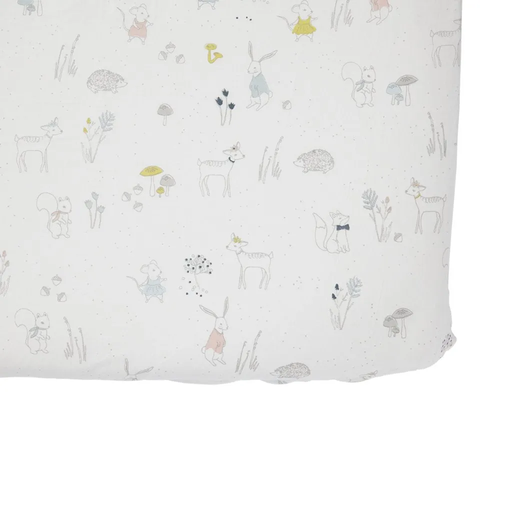 Organic Magical Forest Crib Sheet by Pehr