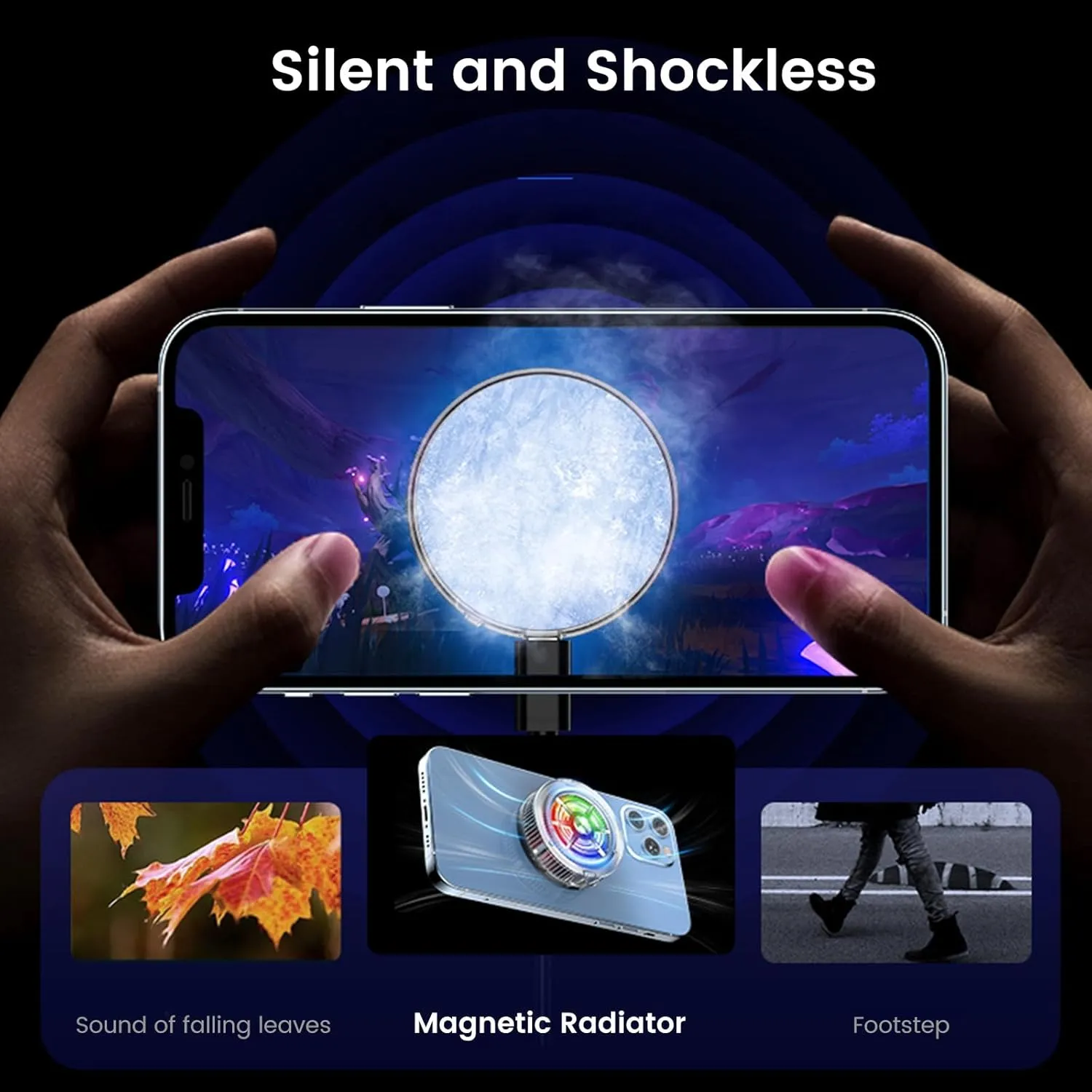 Phone Cooler, Magnetic Fan Small USB S1 ICE Phone Cooler for Gaming, Semiconductor Cooling RGB Cellphone Radiator for Cell iPhone Ipad Ps5 Gamer Influencer Tiktok Live Streaming