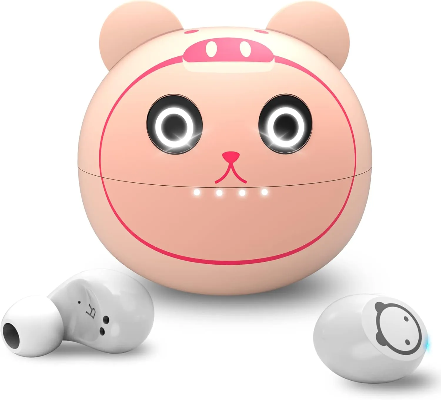 Pink Wireless Earbuds - Bluetooth Earbuds with 36H Playtime, IPX5 Waterproof, Noise Reduction, LED Display, USB-C, Cordless - Ideal for Workout & Sport