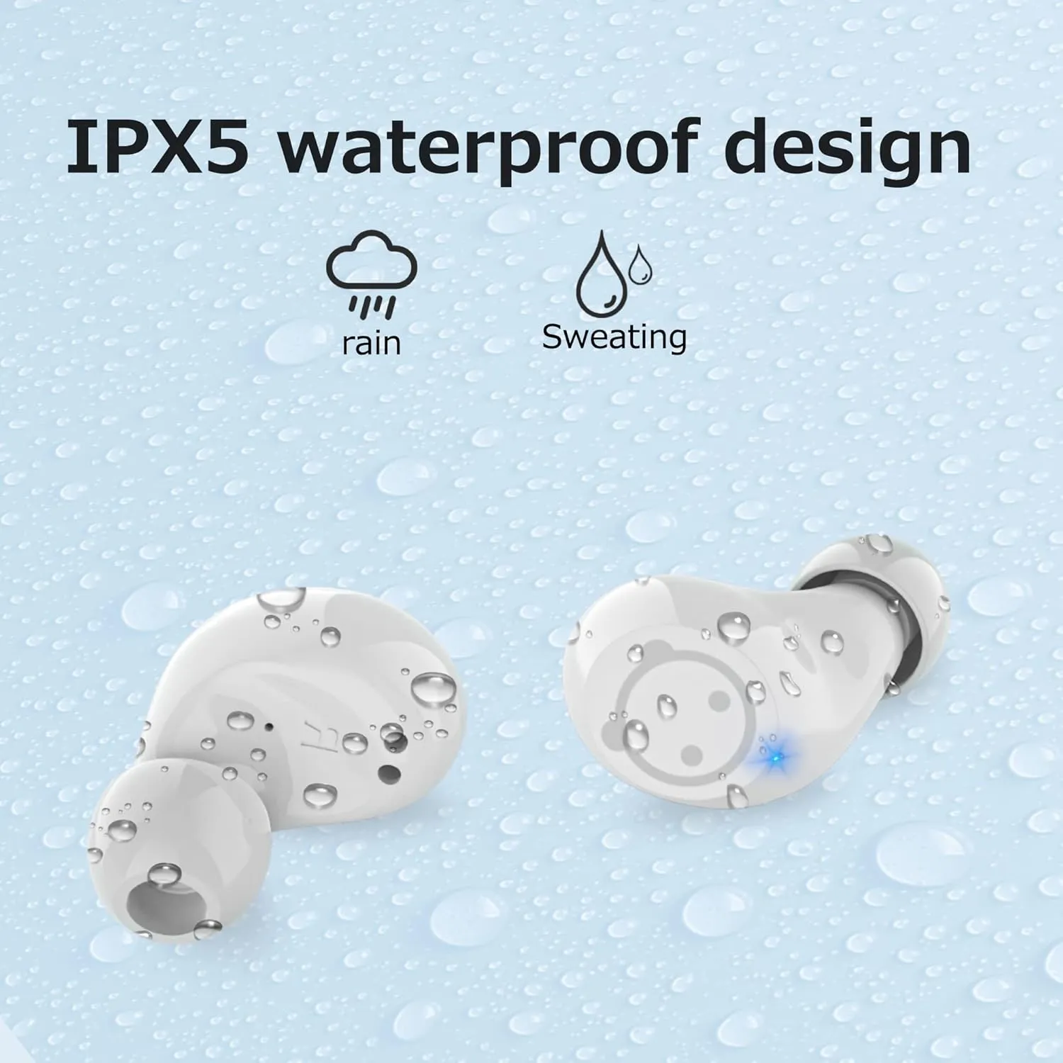 Pink Wireless Earbuds - Bluetooth Earbuds with 36H Playtime, IPX5 Waterproof, Noise Reduction, LED Display, USB-C, Cordless - Ideal for Workout & Sport