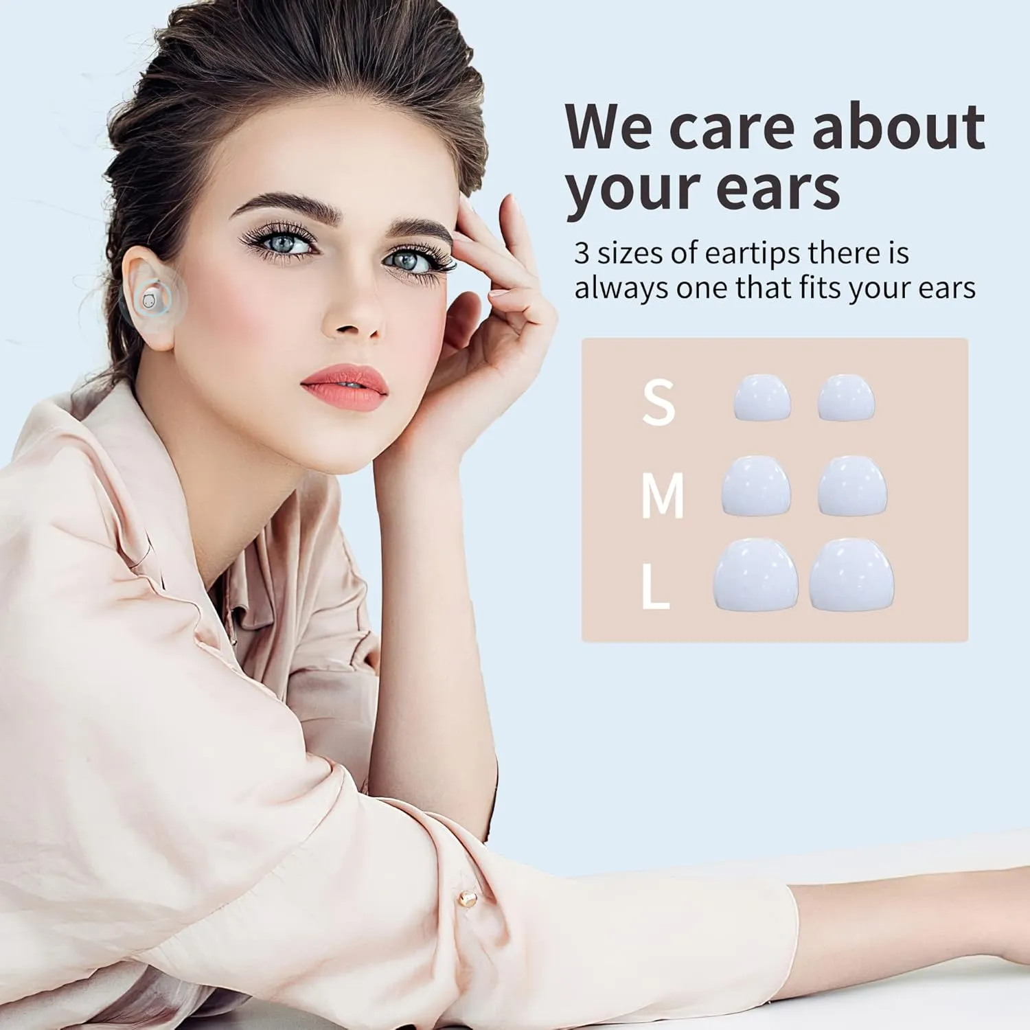 Pink Wireless Earbuds - Bluetooth Earbuds with 36H Playtime, IPX5 Waterproof, Noise Reduction, LED Display, USB-C, Cordless - Ideal for Workout & Sport